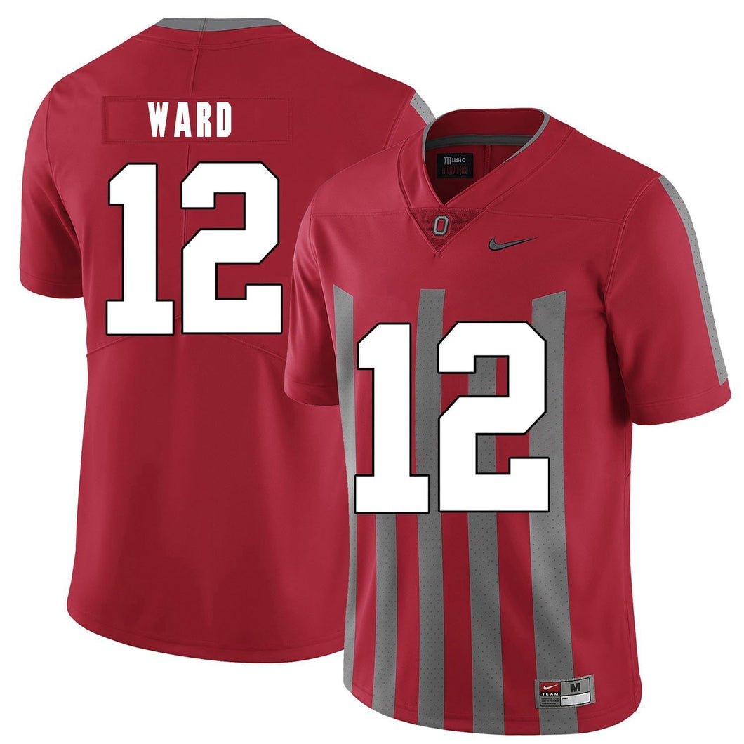 Ohio State Denzel Ward 12 Red 1 Football Jersey