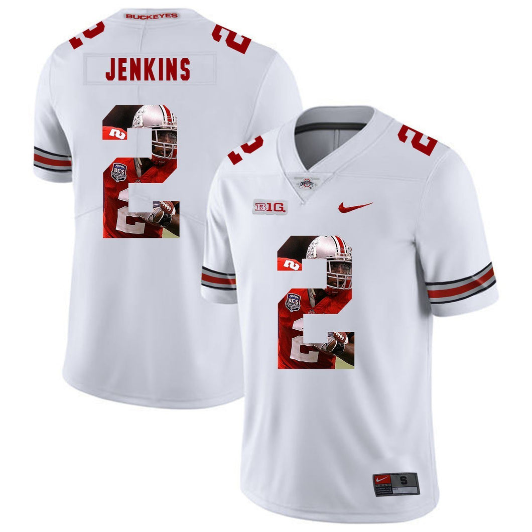 Ohio State Malcolm Jenkins 2 Digital Art White 2 Football Jersey