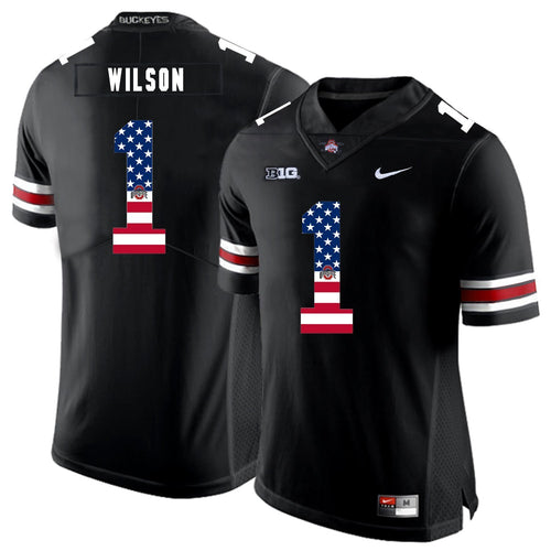 Ohio State Dontre Wilson 1 American Flag Black 2 Football Jersey