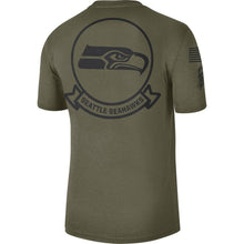 Load image into Gallery viewer, Seattle Seahawks Nike 2019 Salute To Service Sideline Seal Legend Performance T-Shirt - Olive - NFL TShirt