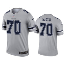 Load image into Gallery viewer, Zack Martin Cowboys Inverted Legend Gray Men Jersey - NFL Jersey