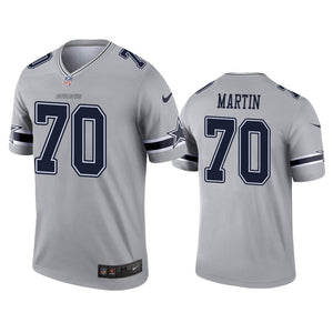 Zack Martin Cowboys Inverted Legend Gray Men Jersey - NFL Jersey