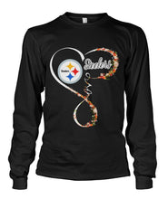 Load image into Gallery viewer, Pittsburgh-Steelers Love Collection T-Shirt 2018 - Unisex Long Sleeve