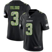 Load image into Gallery viewer, Seahawks #3 Wilsonimpact Black Color Rush Limited Jersey - NFL Jersey