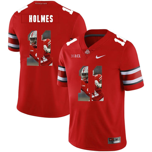 Ohio State Jalyn Holmes 11 Digital Art Red 3 Football Jersey