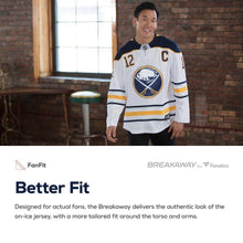 Load image into Gallery viewer, Zach Bogosian Buffalo Sabres Breakaway Player Jersey - Navy NHL Jersey