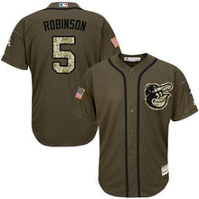 Load image into Gallery viewer, Orioles 5 Brooks Robinson Green Salute To Service Stitched Mlb Jersey