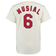 Load image into Gallery viewer, Stan Musial 1963 St. Louis Cardinals Mitchell &amp; Ness Throwback Jersey - Cream