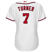 Load image into Gallery viewer, Trea Turner Washington Nationals Majestic Women's Home Cool Base Player Jersey - White MLB Women Jersey