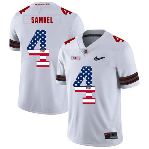 Ohio State Curtis Samuel 4 American Flag White 1 Football Jersey