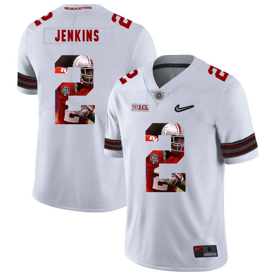 Ohio State Malcolm Jenkins 2 Digital Art White 1 Football Jersey