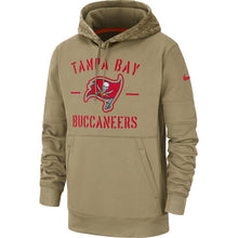 Load image into Gallery viewer, Tampa Bay Buccaneers Nike 2019 Salute To Service Sideline Therma Pullover Hoodie - Tan - NFL Pullover Hoodie
