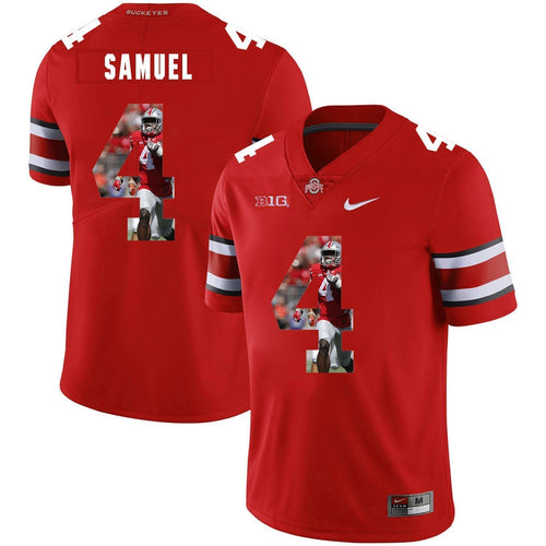 Ohio State Curtis Samuel 4 Digital Art Red 3 Football Jersey