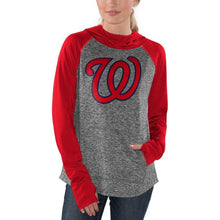 Load image into Gallery viewer, Washington Nationals G-Iii 4Her By Carl Banks Women's Championship Ring Pullover Hoodie - Gray/Red MLB Women Pullover Hoodie