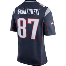 Load image into Gallery viewer, Rob Gronkowski New England Patriots Youth Team Color Game Jersey - Navy Blue