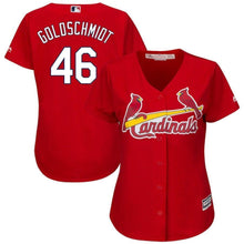 Load image into Gallery viewer, Paul Goldschmidt St. Louis Cardinals Majestic Women's Alternate Official Cool Base Player Jersey – Scarlet