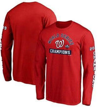 Load image into Gallery viewer, Washington Nationals Majestic 2019 World Series Champions Magic Number Long Sleeve T-Shirt - Red MLB T-shirt