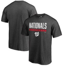 Load image into Gallery viewer, Washington Nationals  Win Stripe T-Shirt - Heathered Charcoal MLB T-shirt