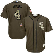 Load image into Gallery viewer, White Sox 4 Luke Appling Green Salute To Service Stitched Mlb Jerseyy