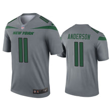 Load image into Gallery viewer, Robby Anderson Jets Inverted Legend Gray Men Jersey - NFL Jersey