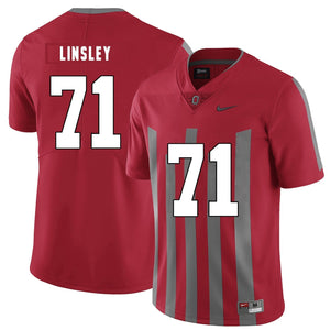 Ohio State Corey Linsley 71 Red 1 Football Jersey