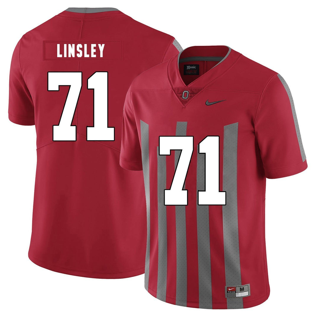 Ohio State Corey Linsley 71 Red 1 Football Jersey