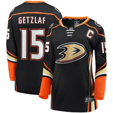 Load image into Gallery viewer, Ryan Getzlaf Anaheim Ducks  Women's 2019/20 Breakaway Player Jersey – Black NHL Women Jersey
