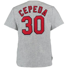 Load image into Gallery viewer, Orlando Cepeda 1967 St. Louis Cardinals Mitchell &amp; Ness Throwback Jersey - Gray