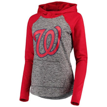 Load image into Gallery viewer, Washington Nationals G-Iii 4Her By Carl Banks Women's Championship Ring Pullover Hoodie - Gray/Red MLB Women Pullover Hoodie