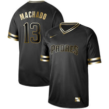 Load image into Gallery viewer, San Diego Padres Machado #13 Men Black Gold Edition Mlb Jersey