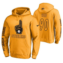 Load image into Gallery viewer, T.J. Watt 90 Steelers No.1 Fan Pullover Hoodie NFL Men's Hoodie