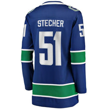 Load image into Gallery viewer, Troy Stecher Vancouver Canucks  Women's Home Breakaway Player Jersey - Blue NHL Women Jersey