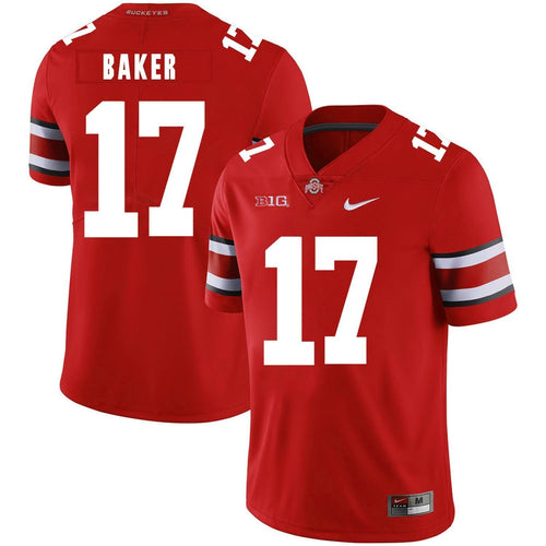 Ohio State Jerome Baker 17 Red 2 Football Jersey