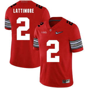 Ohio State Marshon Lattimore 2 Red Football Jersey