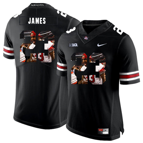 Ohio State Lebron James 23 Digital Art Black 2 Football Jersey