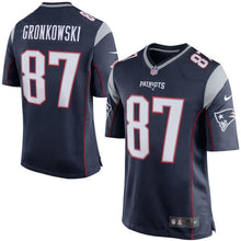 Load image into Gallery viewer, Rob Gronkowski New England Patriots Game Jersey - Navy Blue/Silver
