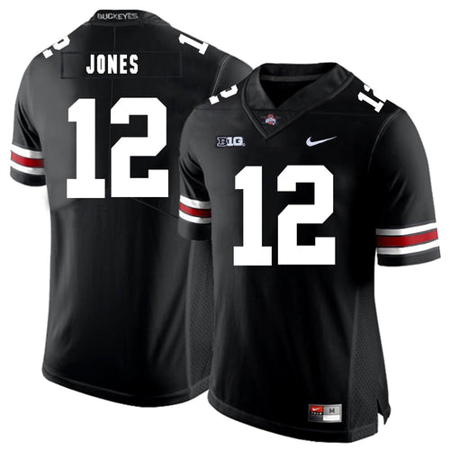 Ohio State Cardale Jones 12 Black 2 Football Jersey