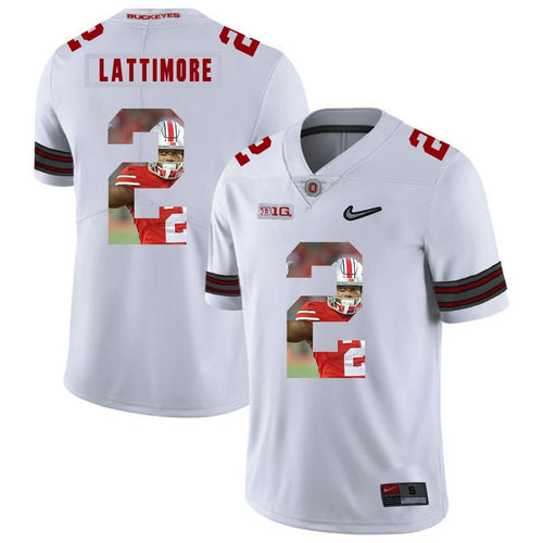 Ohio State Marshon Lattimore 2 Digital Art White 1 Football Jersey