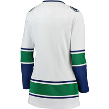 Load image into Gallery viewer, Vancouver Canucks  Women's Away Breakaway Jersey - White NHL Women Jersey