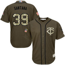 Load image into Gallery viewer, Twins 39 Danny Santana Green Salute To Service Stitched Mlb Jerseyy