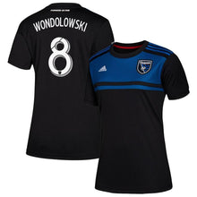 Load image into Gallery viewer, Women&#39;s San Jose Earthquakes Chris Wondolowski Blue 2019 Primary Player Jersey