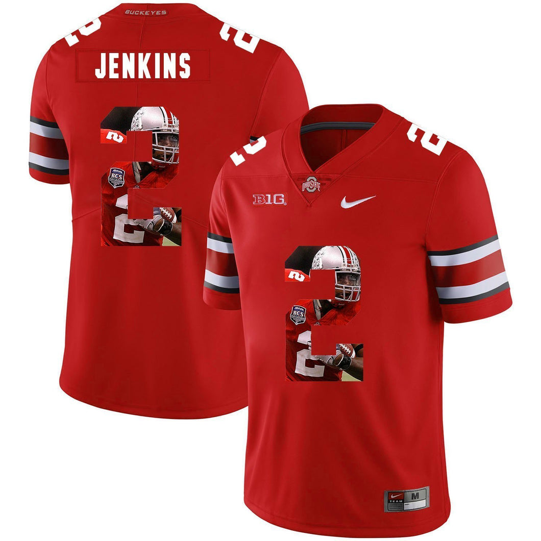 Ohio State Malcolm Jenkins 2 Digital Art Red 3 Football Jersey