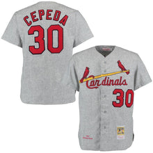 Load image into Gallery viewer, Orlando Cepeda 1967 St. Louis Cardinals Mitchell &amp; Ness Throwback Jersey - Gray