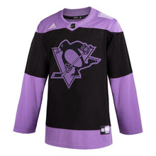 Load image into Gallery viewer, Pittsburgh Penguins Hockey Fights Cancer Practice Jersey - Black NHL Jersey
