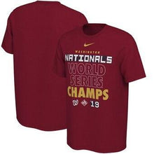 Load image into Gallery viewer, Washington Nationals  2019 World Series Champions Celebration T-Shirt - Red MLB T-shirt