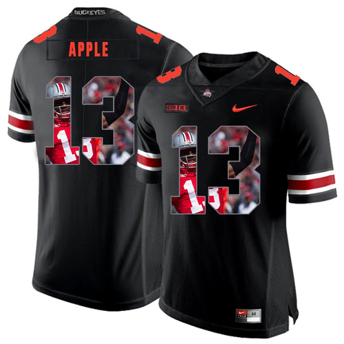 Ohio State Eli Apple 13 Digital Art Black 1 Football Jersey