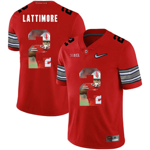 Ohio State Marshon Lattimore 2 Digital Art Red 1 Football Jersey