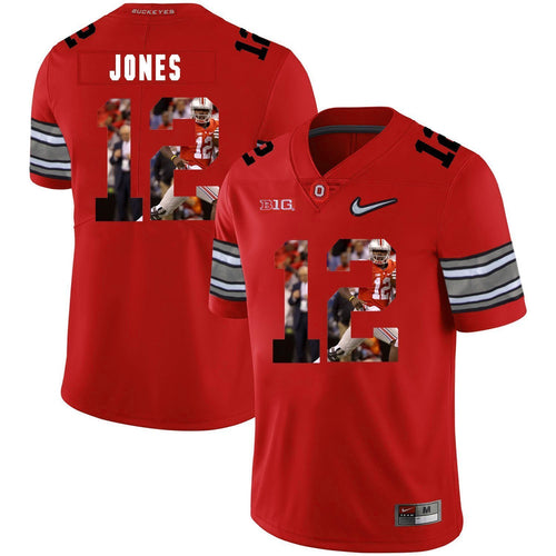 Ohio State Cardale Jones 12 Digital Art White 1 Football Jersey