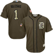 Load image into Gallery viewer, Tigers 1 Jose Iglesias Green Salute To Service Stitched Mlb Jersey