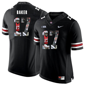 Ohio State Jerome Baker 17 Digital Art Black 2 Football Jersey